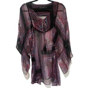 Zara Sheer Bohemian Blouse, Medium